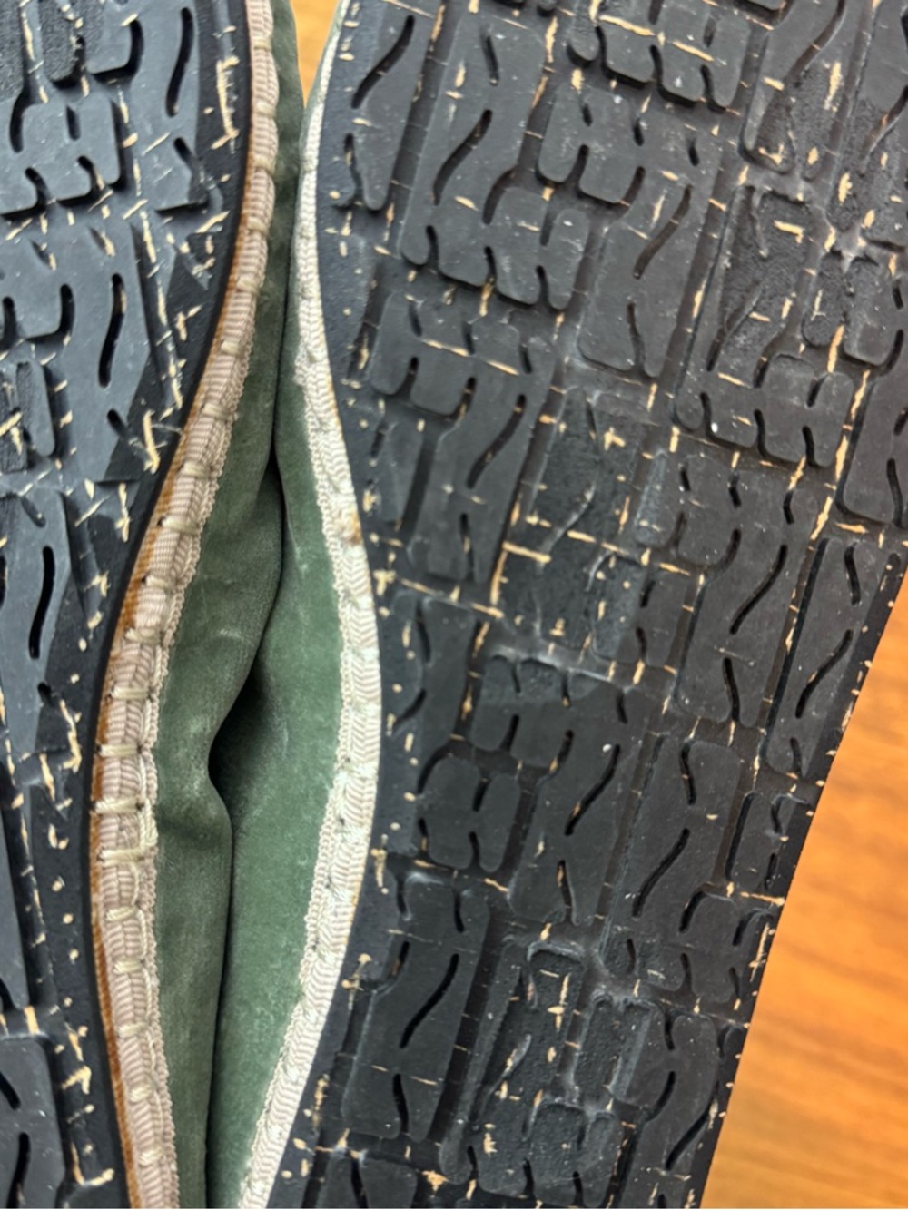 Flabelus Shikoku Women's Velvet Slip-On Flats in Sage Green Size 39 - Picture 7 of 10